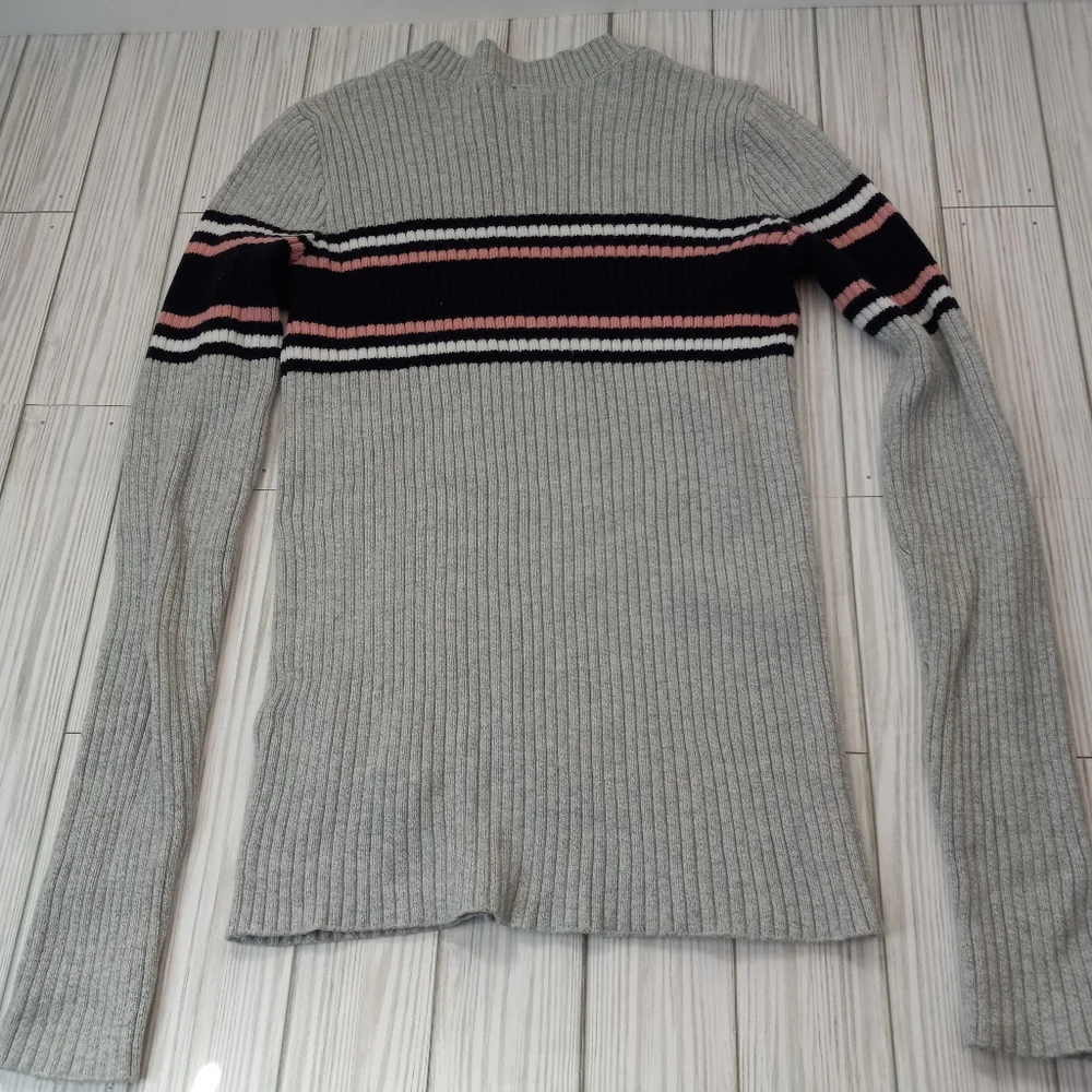 Abercrombie & Fitch Y2K Ribbed Striped Sweater